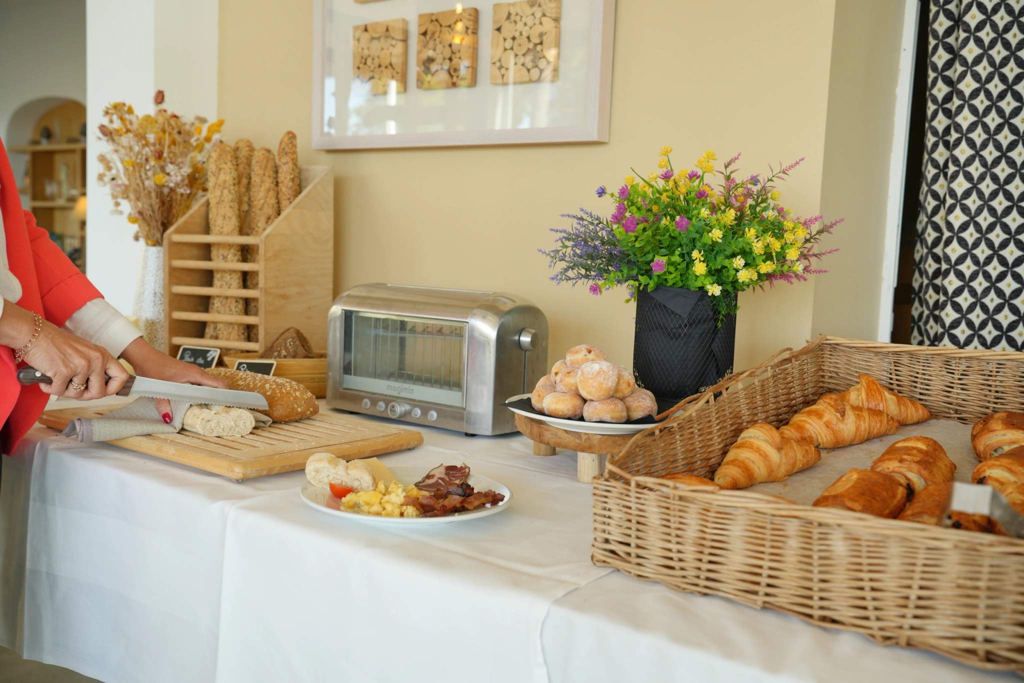 Le buffet continental de l'hôtel U Paesolu